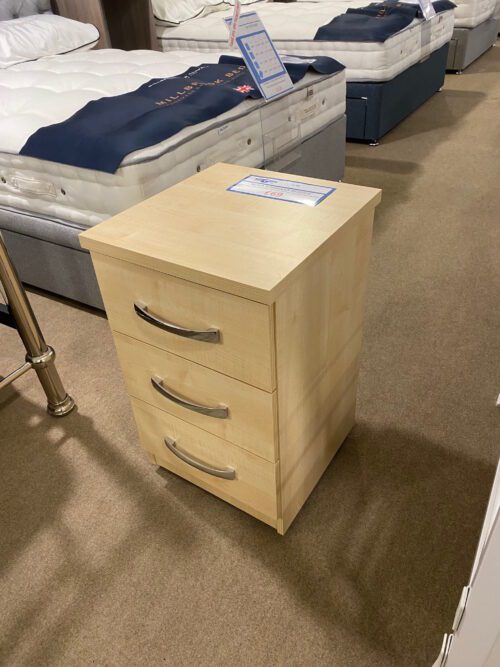 Nova 3 Drawer Bedside Table - Image 3