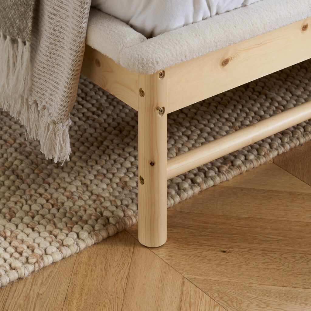 Emmi Boucle Wooden Bed Frame - Image 7